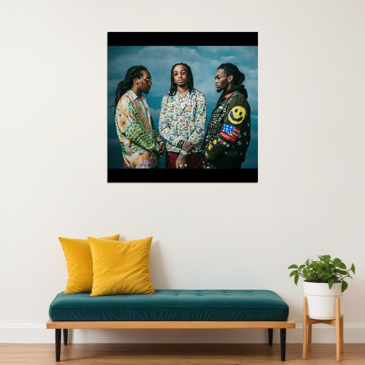 Migos Quavo Takeoff Offset Album Cover Art Music Poster Hip-hop Wall Print