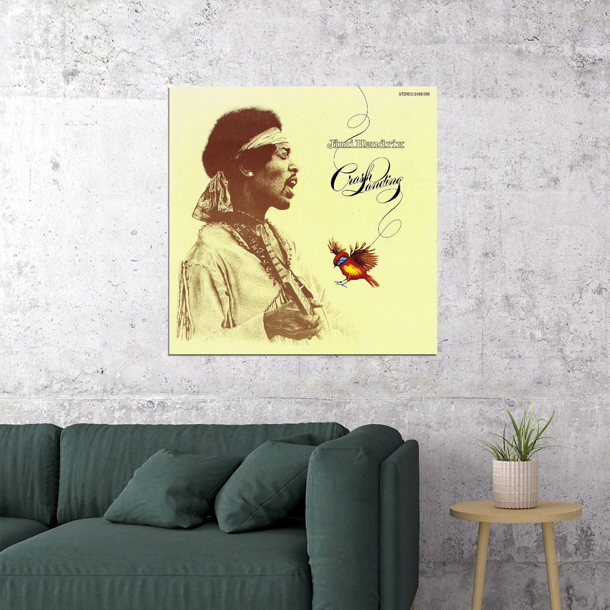 Jimi Hendrix Crash Landing Album Cover Art Music Poster Rock Wall Print