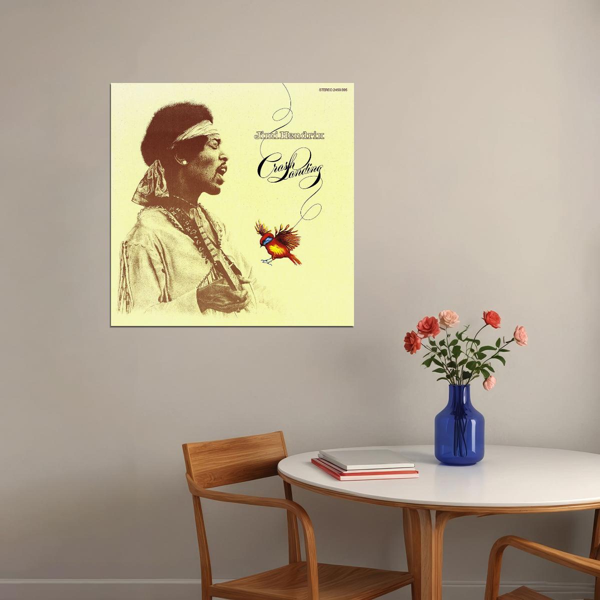Jimi Hendrix Crash Landing Album Cover Art Music Poster Rock Wall Print