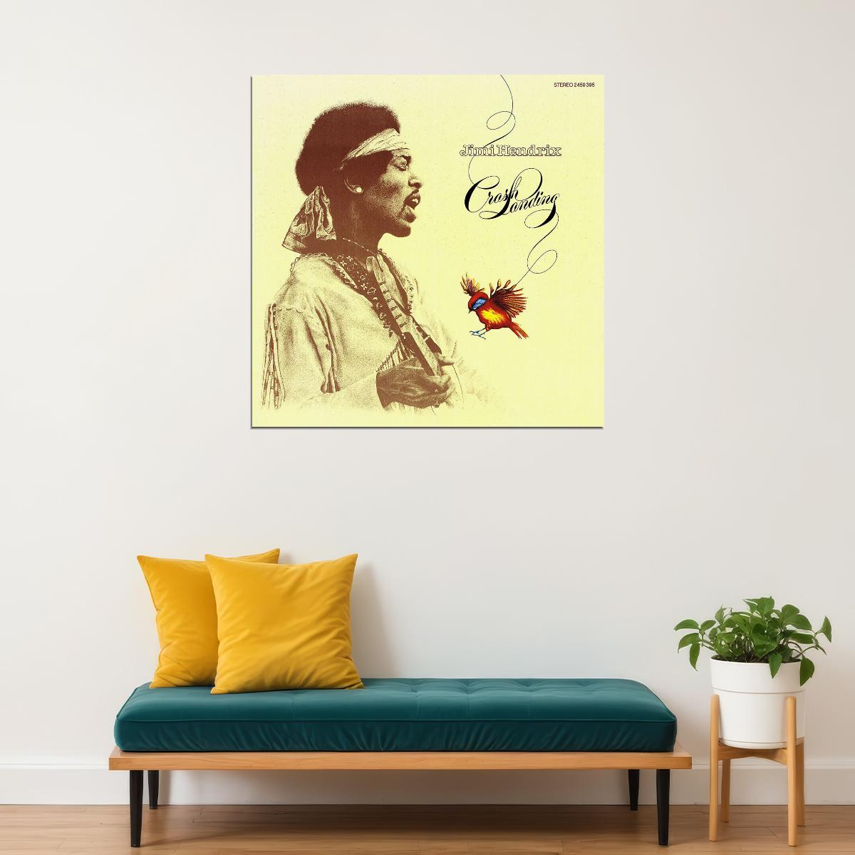 Jimi Hendrix Crash Landing Album Cover Art Music Poster Rock Wall Print