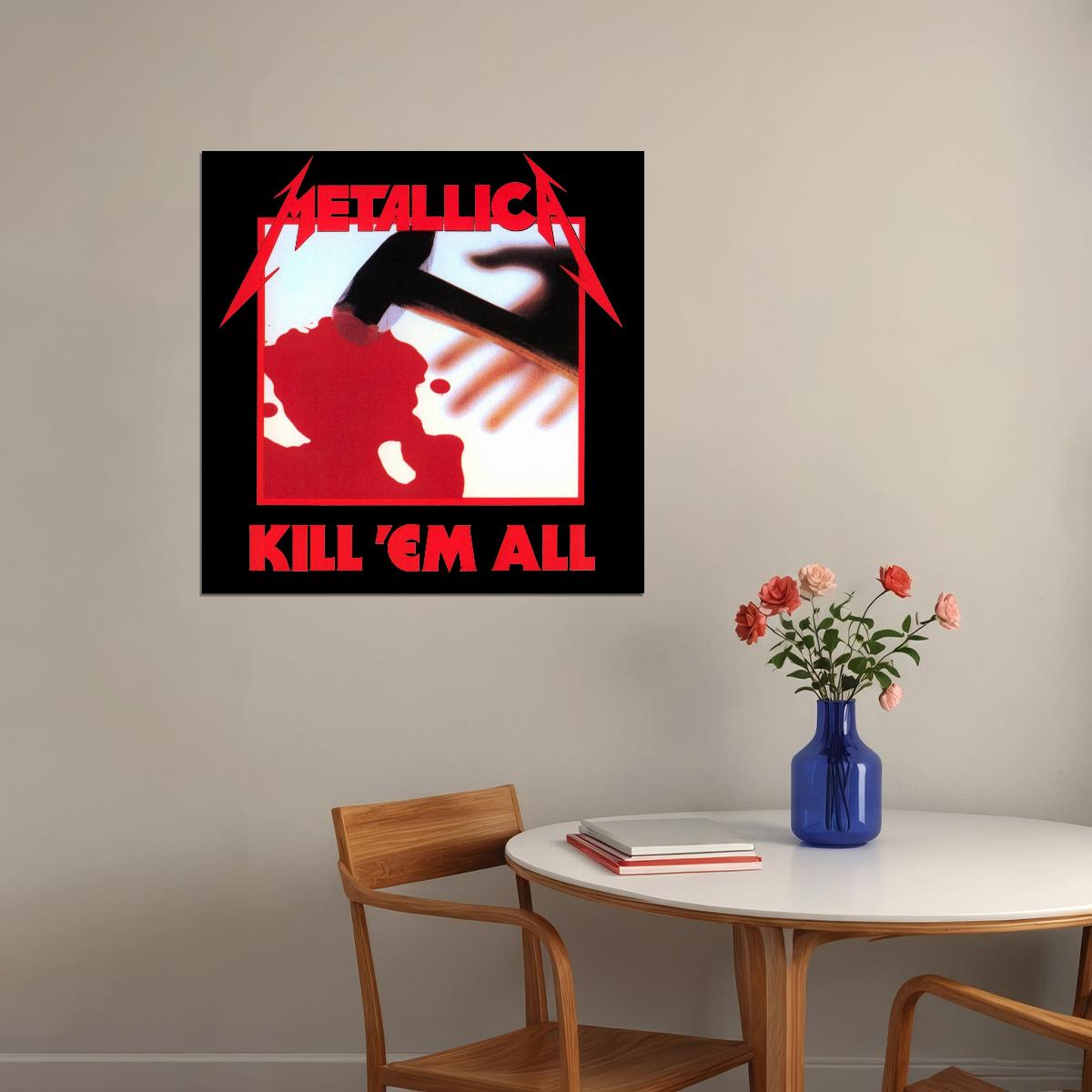 Metallica Kill 'em All Album Cover Art Music Poster Heavy Metal Wall Print