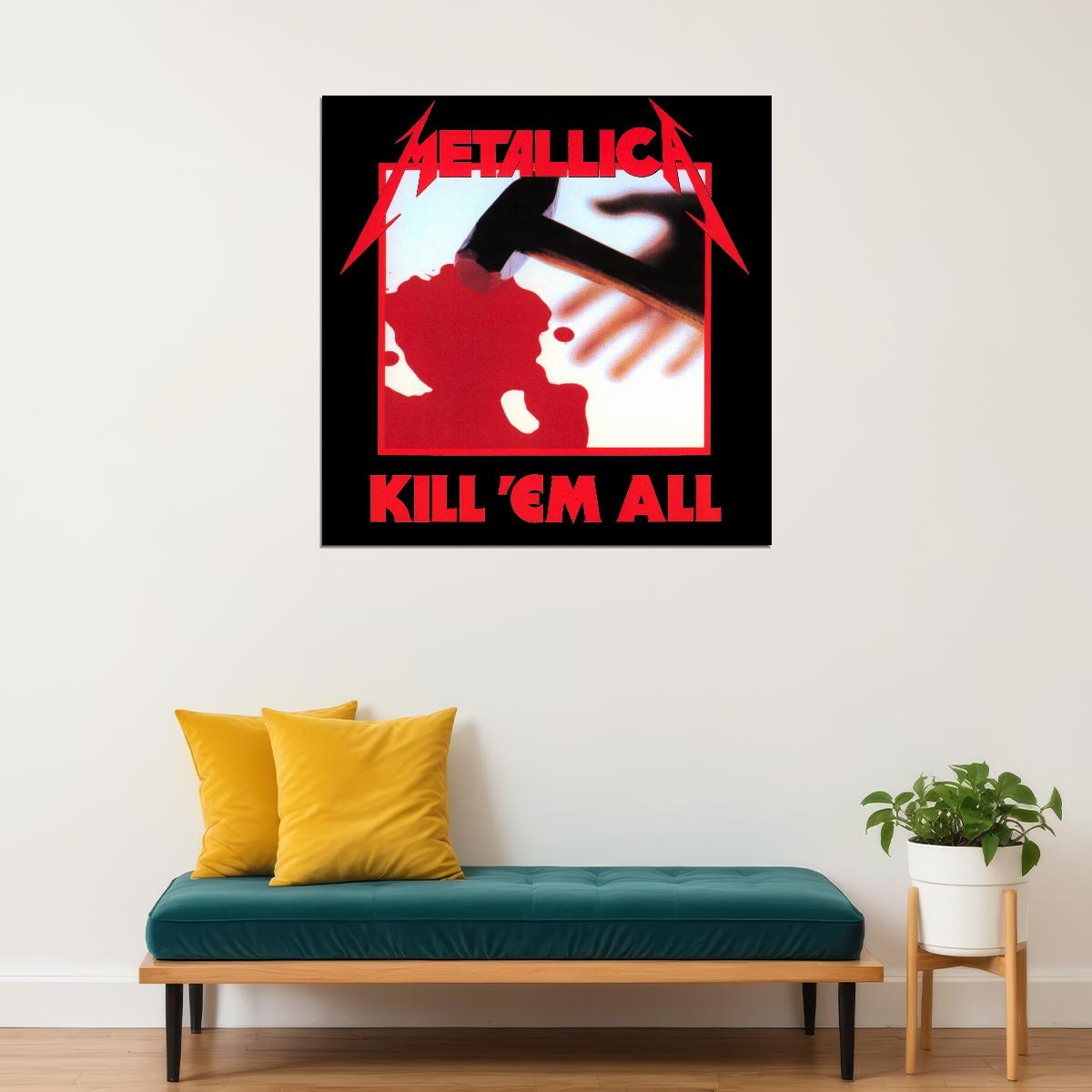Metallica Kill 'em All Album Cover Art Music Poster Heavy Metal Wall Print