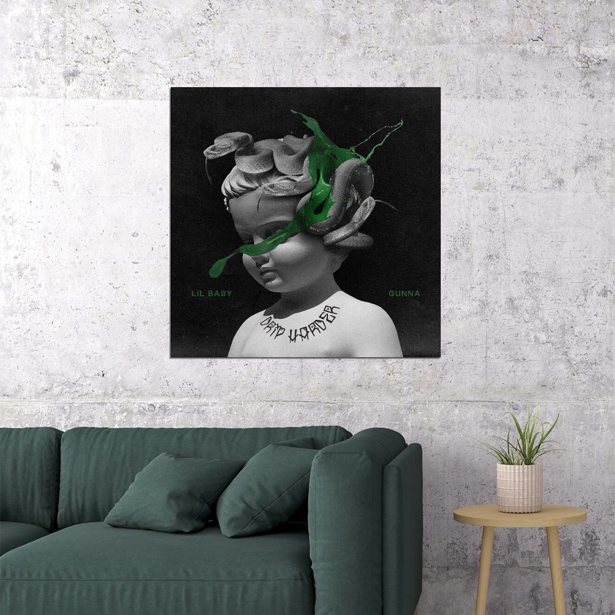 Lil Baby Street Drip Harder Album Cover Art Rap Wall Print