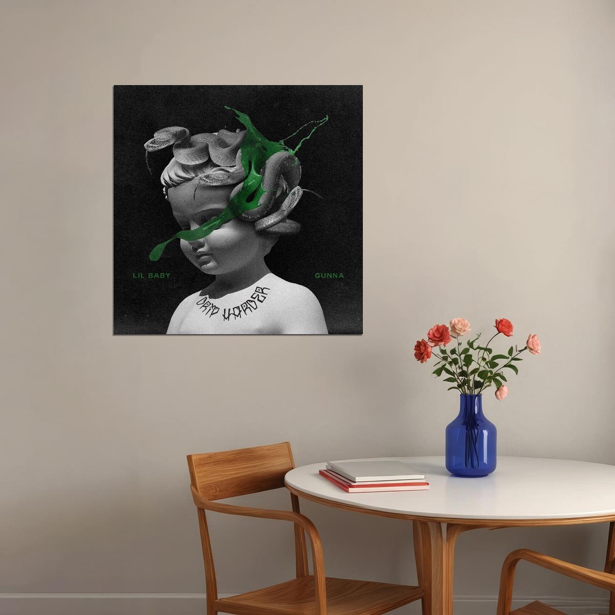 Lil Baby Street Drip Harder Album Cover Art Rap Wall Print