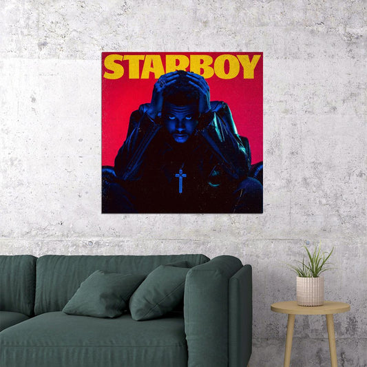 The Weeknd Starboy Album Cover Art Music Poster Iconic R&b Artist Print - xonomax