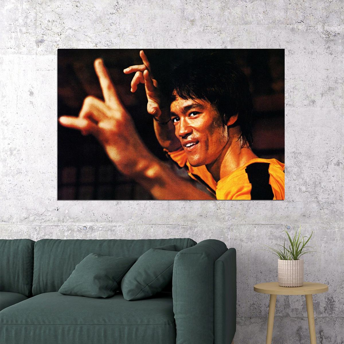 Bruce Lee Poster Martial Arts Legend Wall Art Action Star Print
