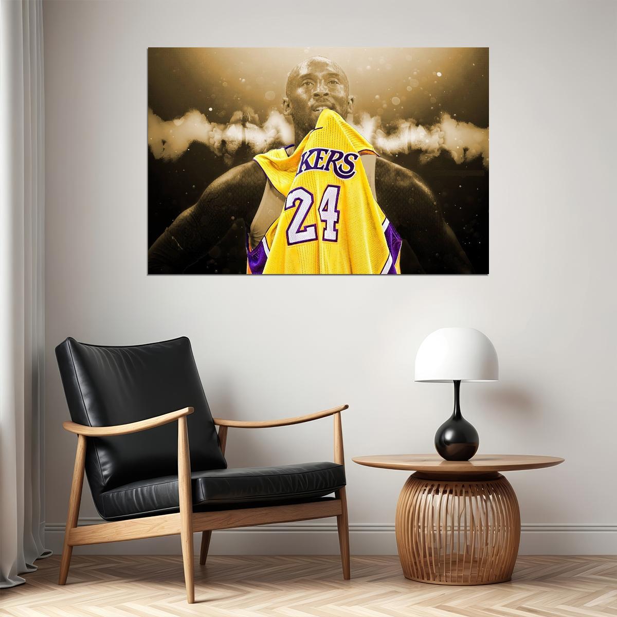 Kobe Bryant Poster Nba Basketball Player Wall Art Motivational Sports Print