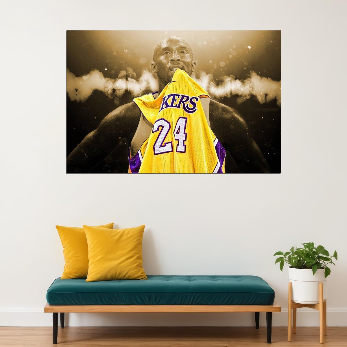 Kobe Bryant Poster Nba Basketball Player Wall Art Motivational Sports Print