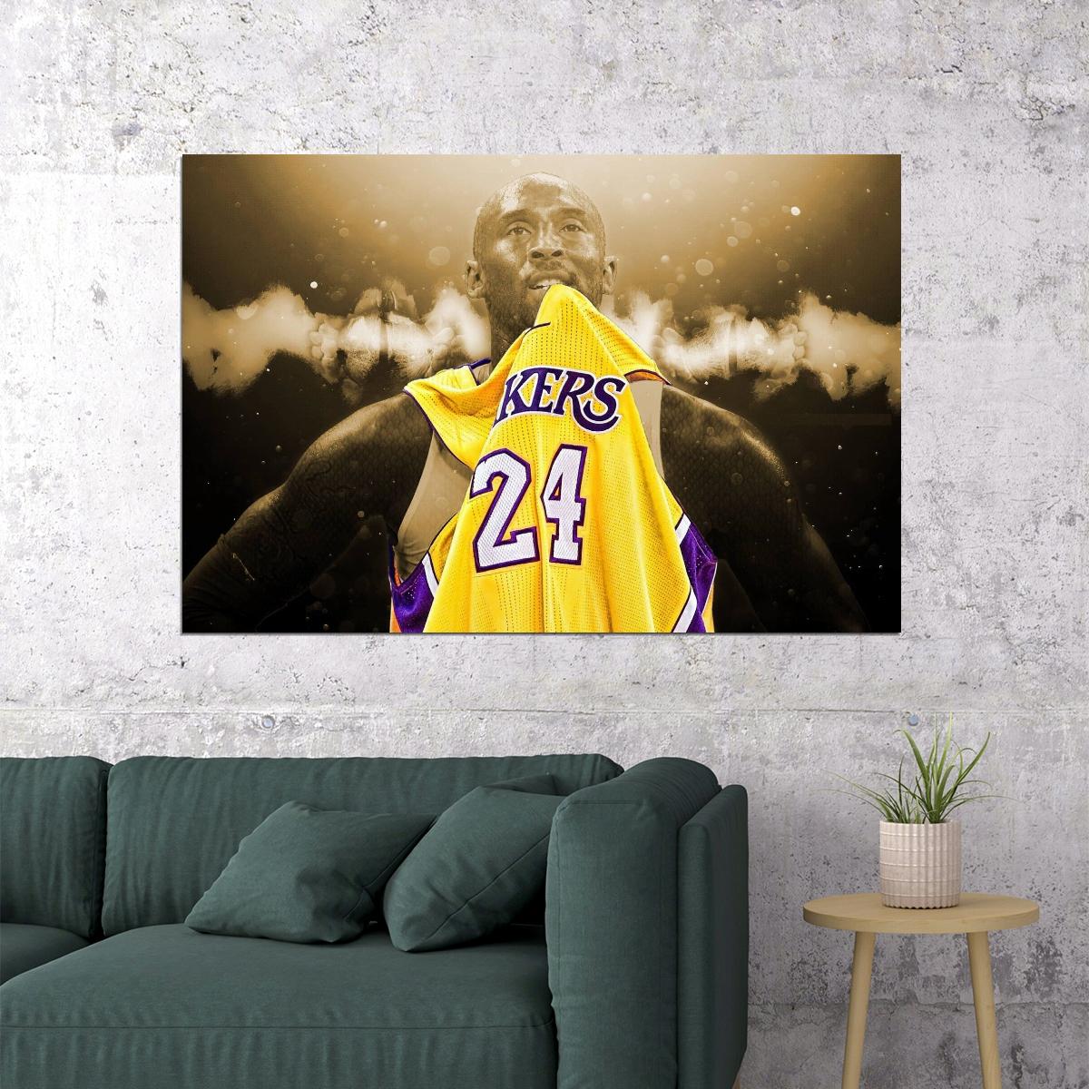 Kobe Bryant Poster Nba Basketball Player Wall Art Motivational Sports Print