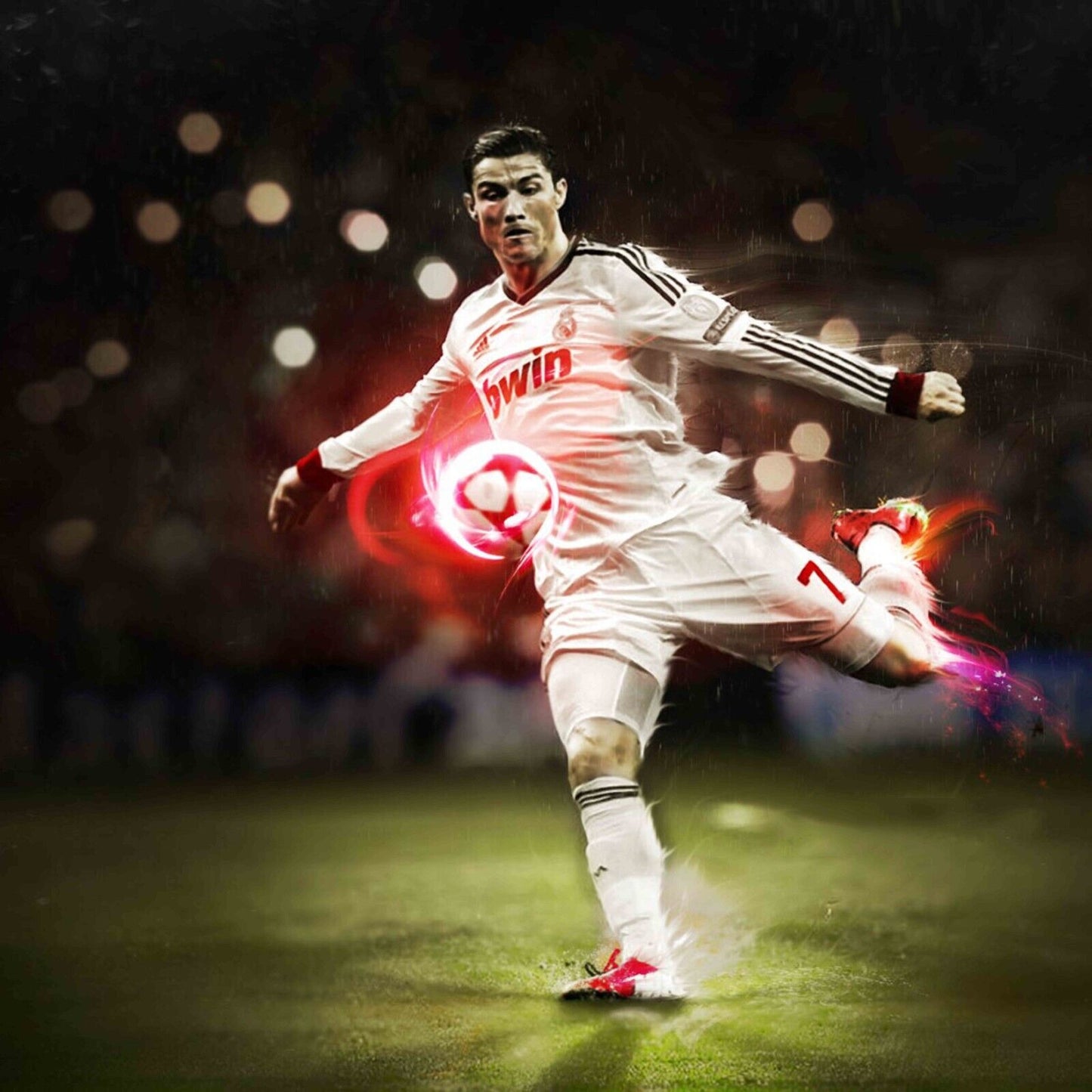 Cristiano Ronaldo Football Poster Soccer Superstar Wall Art Motivational Sports Print - xonomax