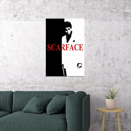 Al Pacino Scarface Movie Poster Crime Film Wall Art Classic Cinema Print - xonomax