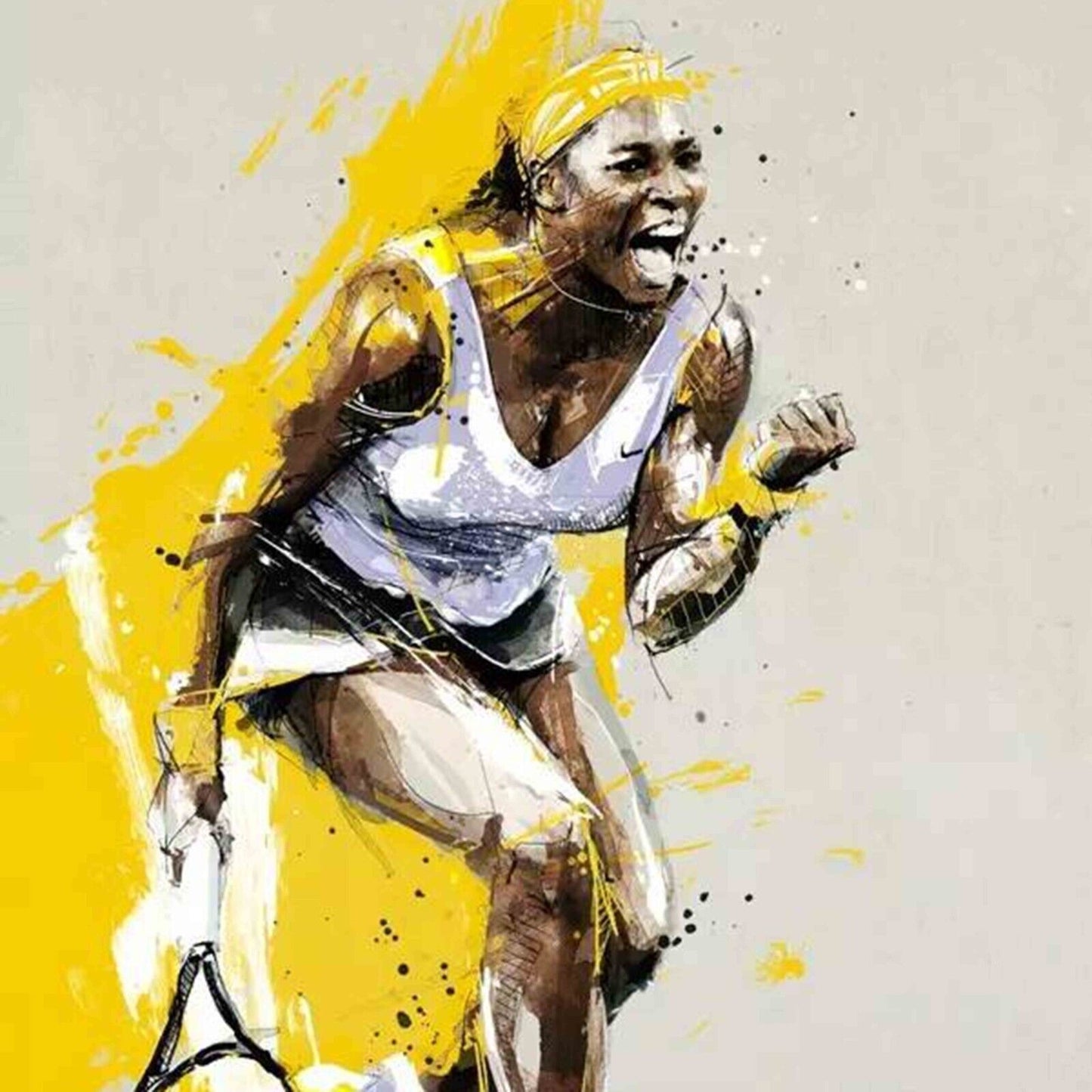 Serena Williams Tennis Poster Legendary Athlete Motivational Sports Print - xonomax