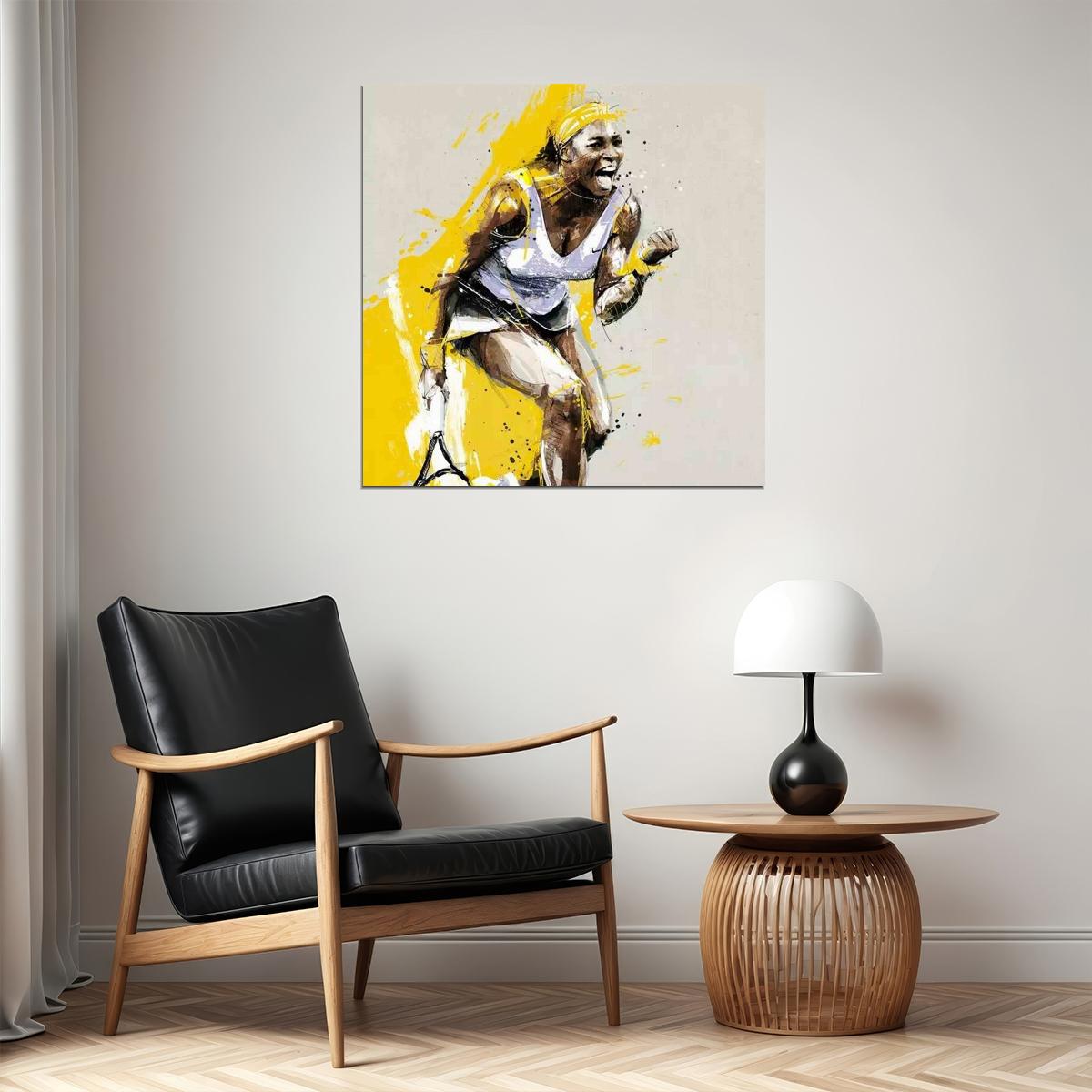 Serena Williams Tennis Poster Legendary Athlete Motivational Sports Print - xonomax
