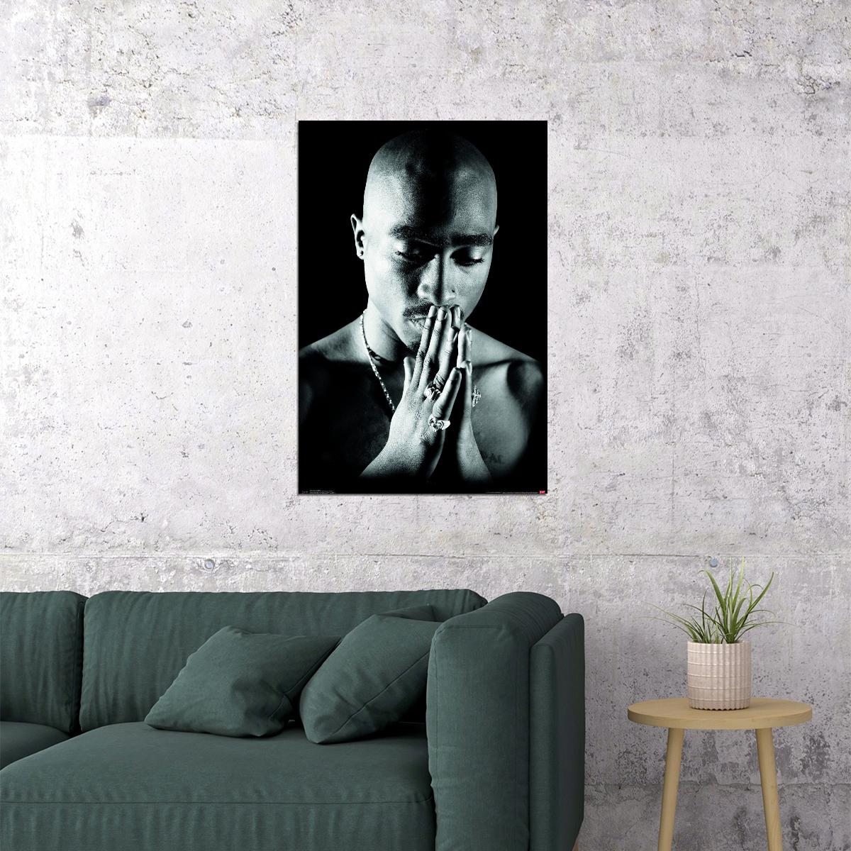 Tupac Shakur 2pac Prayer Album Cover Art Rap Music Poster Iconic Hip Hop Artist Print
