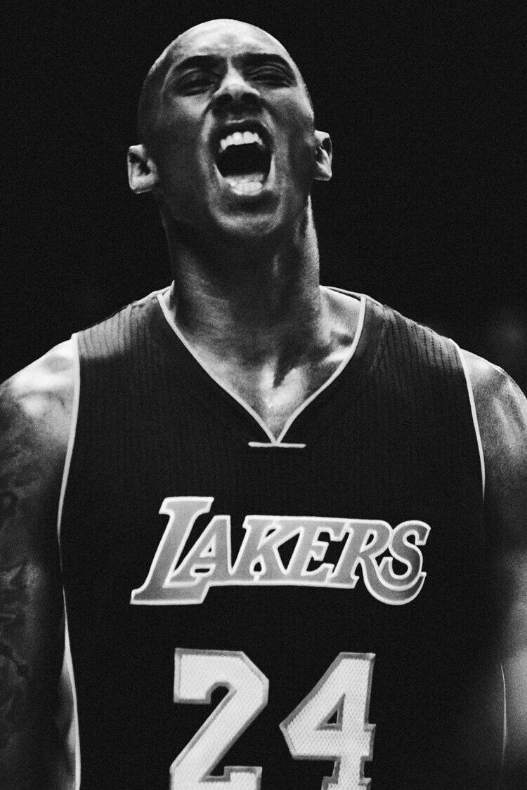 Kobe Bryant Poster Nba Basketball Player Wall Art Motivational Sports Print