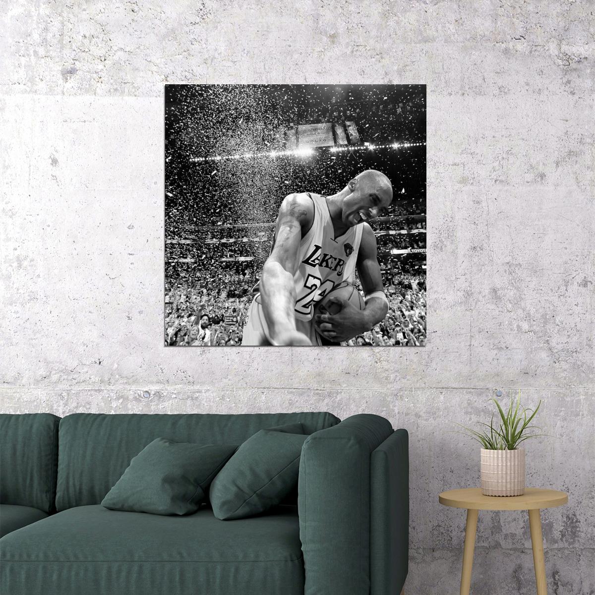Kobe Bryant Poster Nba Basketball Player Wall Art Motivational Sports Print