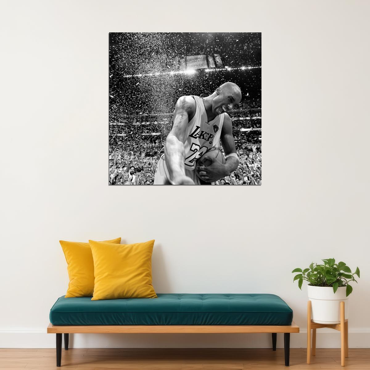 Kobe Bryant Poster Nba Basketball Player Wall Art Motivational Sports Print
