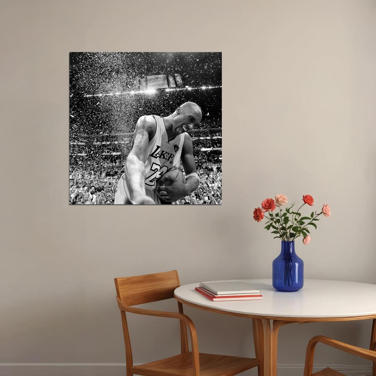 Kobe Bryant Poster Nba Basketball Player Wall Art Motivational Sports Print