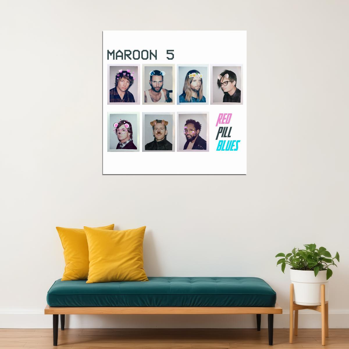 Maroon 5 Red Pill Blues Album Cover Art Music Poster Pop Rock Wall Print