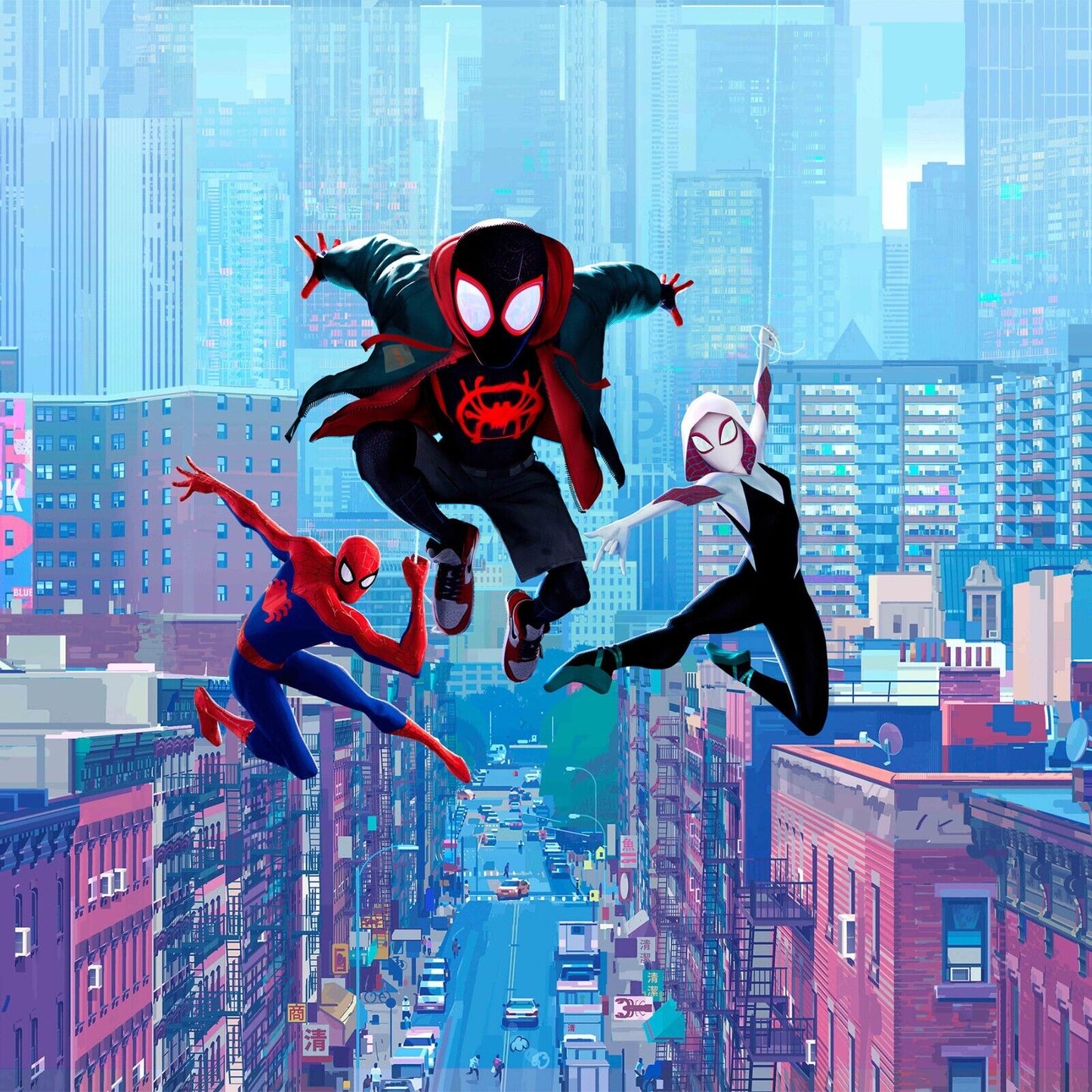 Spider-man Into The Spider-verse Movie Poster Animated Film Print - xonomax