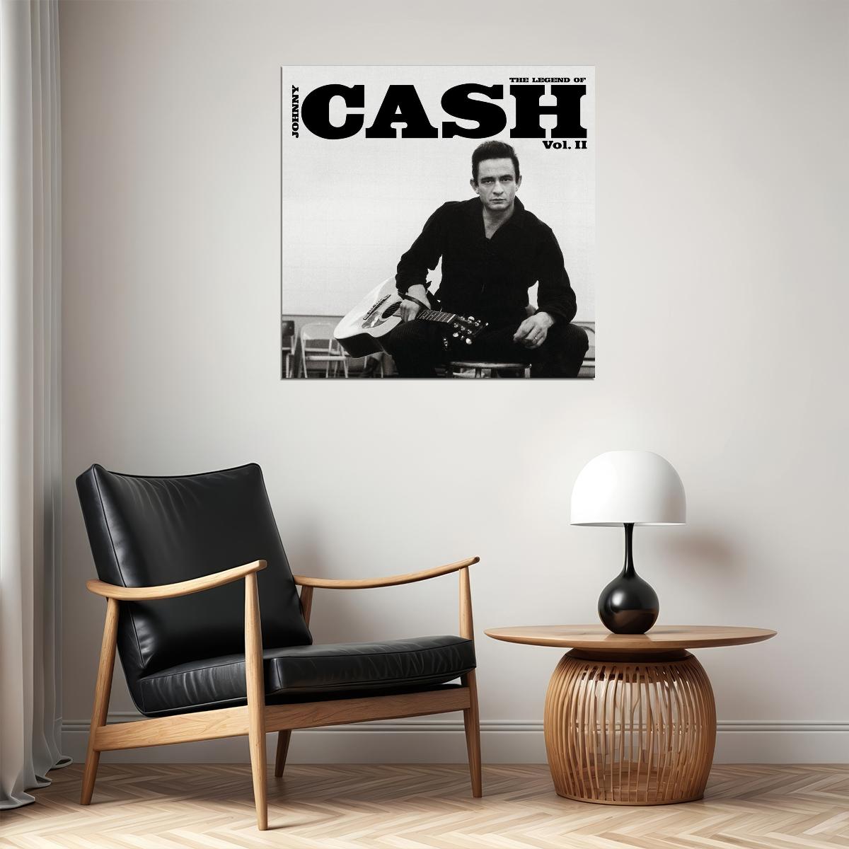 Johnny Cash Music Poster Country Legend Wall Art