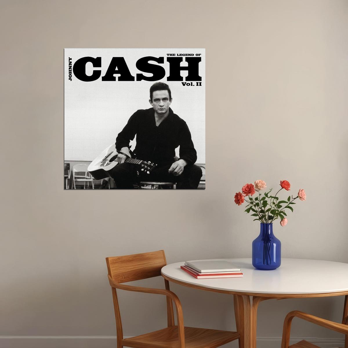 Johnny Cash Music Poster Country Legend Wall Art