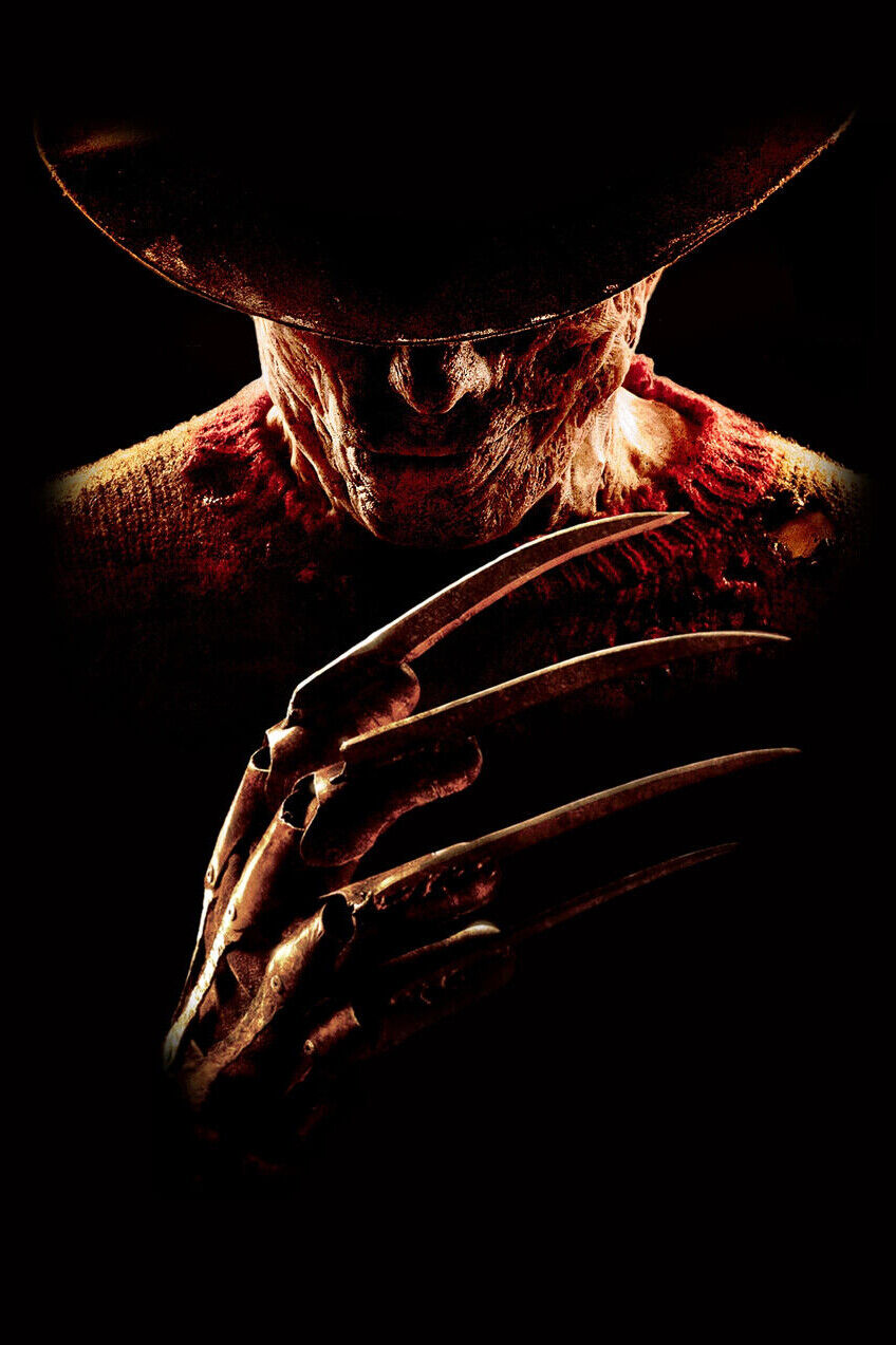 Nightmare On Elm St Freddy Krueger Movie Poster Classic Horror Film Wall Art - xonomax
