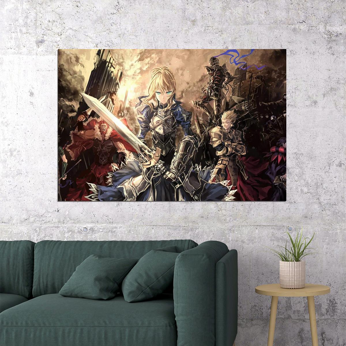 Fate Series Anime Poster Japanese Animation Wall Art Fantasy Manga Print