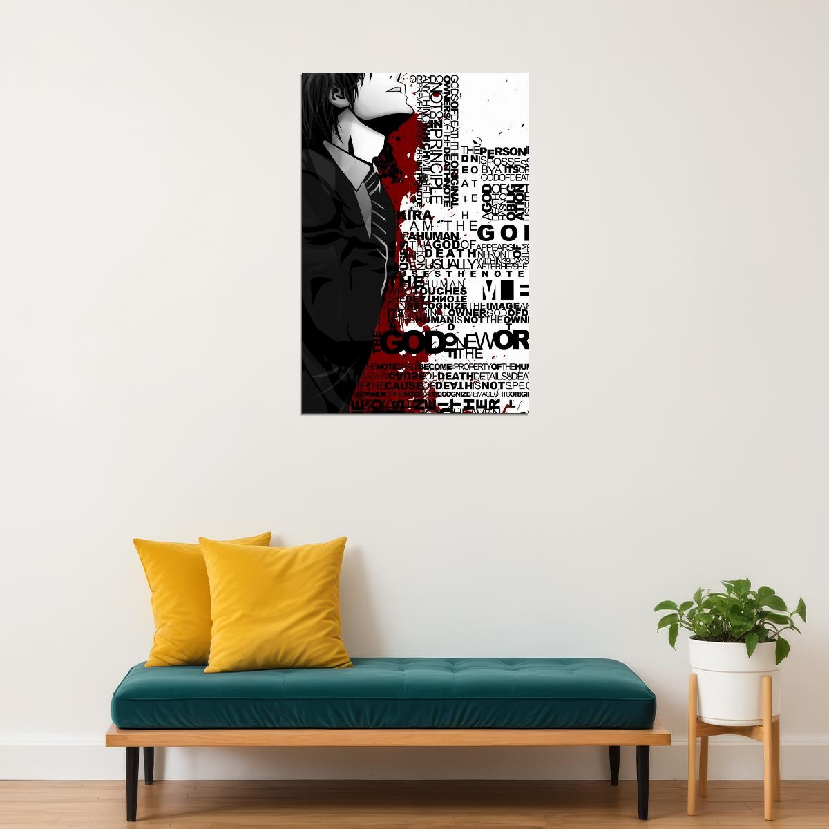 Death Note Anime Poster Japanese Animation Wall Art Manga Series Print