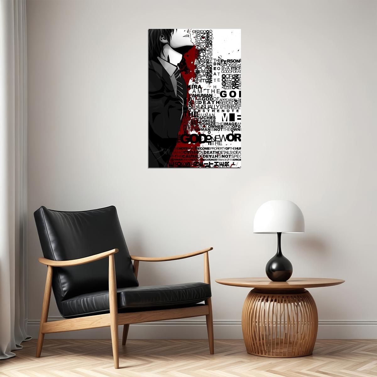 Death Note Anime Poster Japanese Animation Wall Art Manga Series Print
