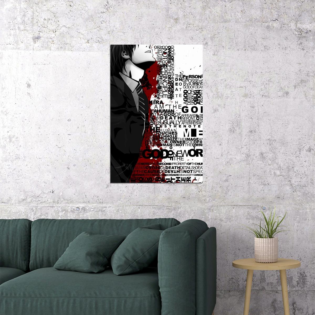 Death Note Anime Poster Japanese Animation Wall Art Manga Series Print
