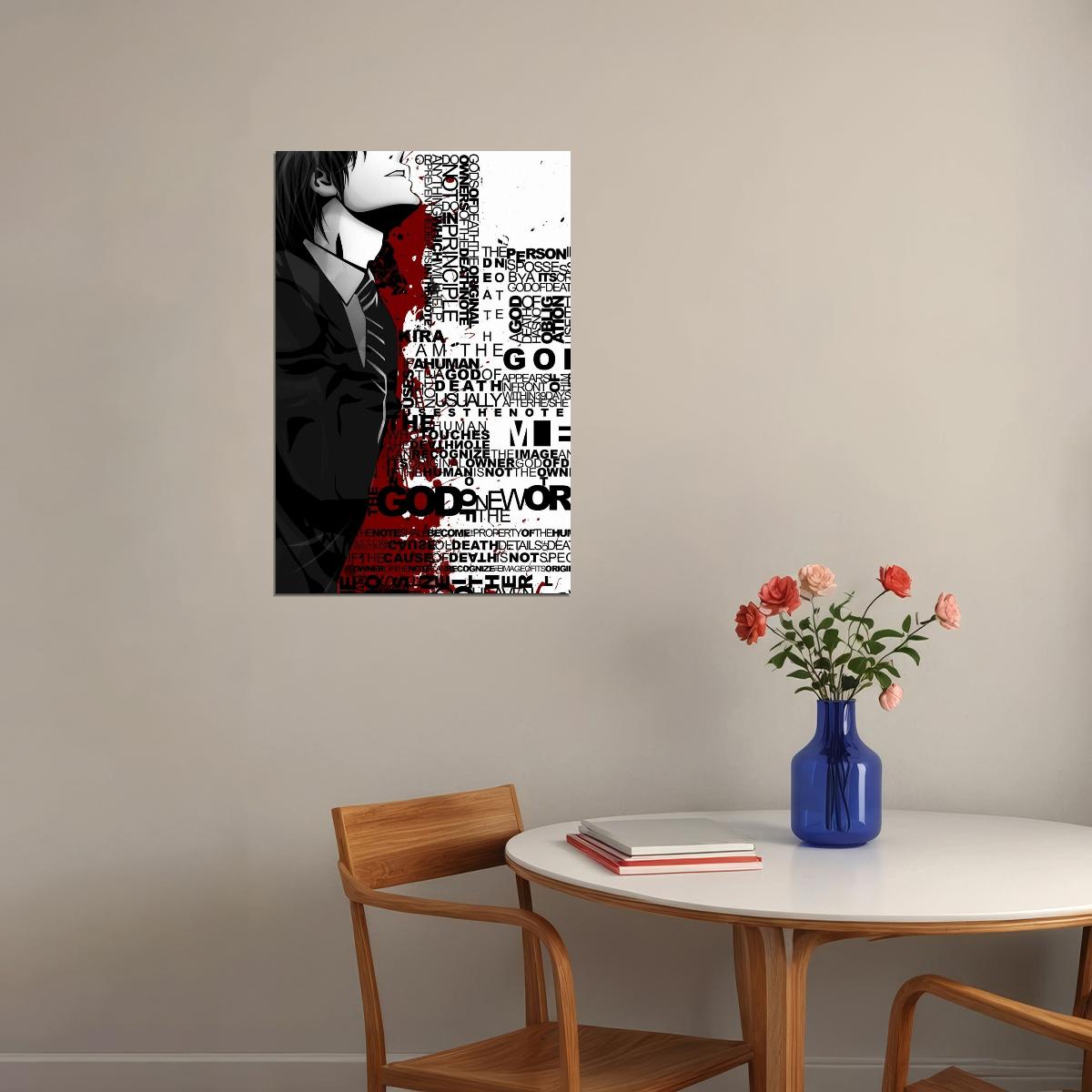 Death Note Anime Poster Japanese Animation Wall Art Manga Series Print