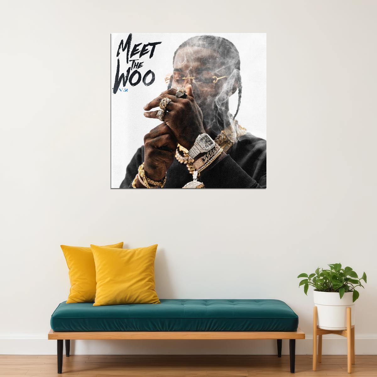 Pop Smoke Meet The Woo Album Cover Art Rap Music Poster Wall Print - xonomax