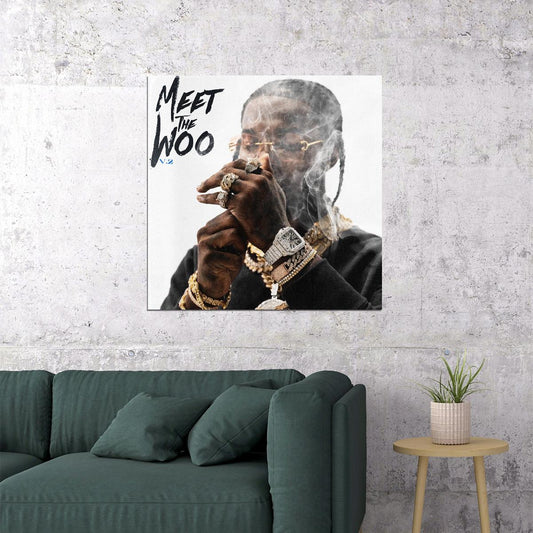 Pop Smoke Meet The Woo Album Cover Art Rap Music Poster Wall Print - xonomax