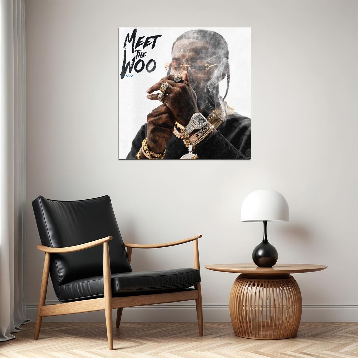 Pop Smoke Meet The Woo Album Cover Art Rap Music Poster Wall Print - xonomax