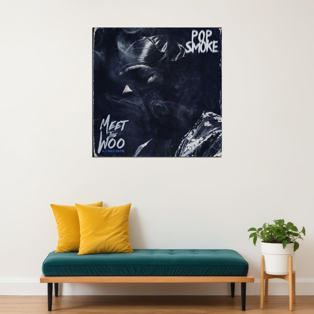 Pop Smoke Meet The Woo Album Cover Art Rap Music Poster Wall Print - xonomax
