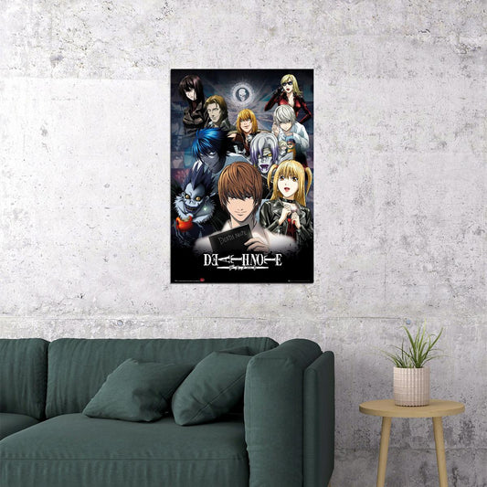 Death Note Anime Poster Japanese Animation Wall Art Manga Series Print - xonomax