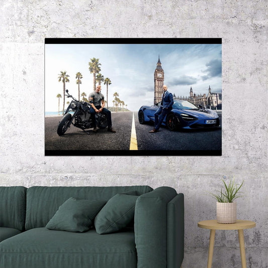 Fast & Furious Presents: Hobbs & Shaw Movie Poster Action Film Wall Art - xonomax