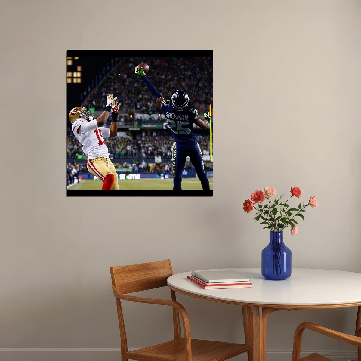 Richard Sherman Nfl Poster Famous Football Player Motivational Sports Print - xonomax