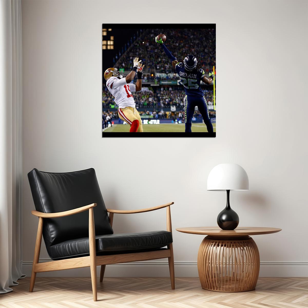 Richard Sherman Nfl Poster Famous Football Player Motivational Sports Print - xonomax
