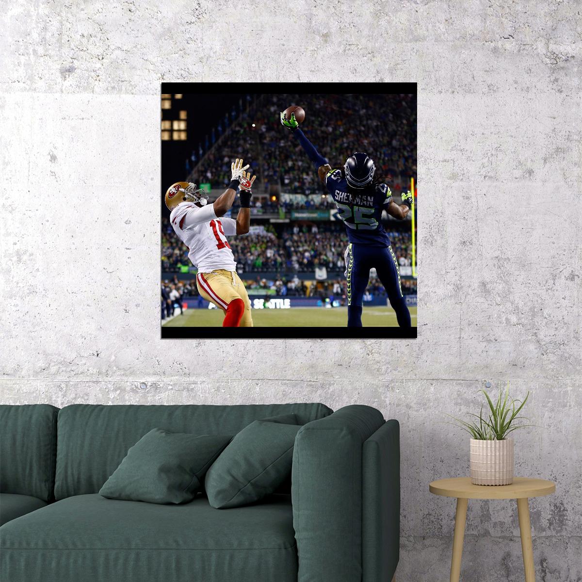 Richard Sherman Nfl Poster Famous Football Player Motivational Sports Print - xonomax