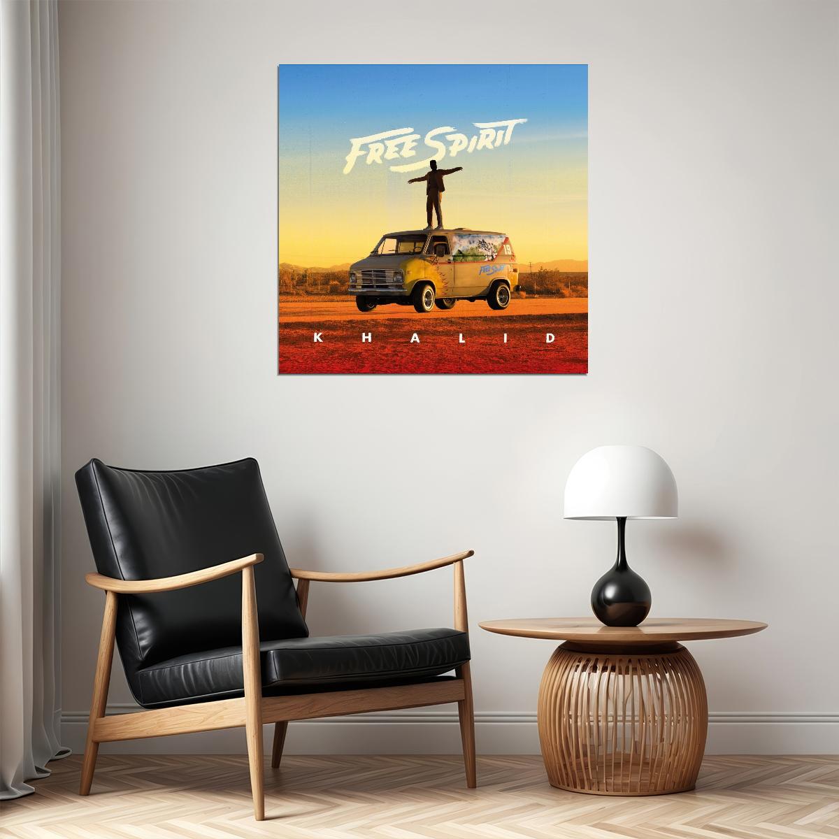 Khalid Free Spirit Album Cover Art Music Poster Rnb Wall Print - xonomax
