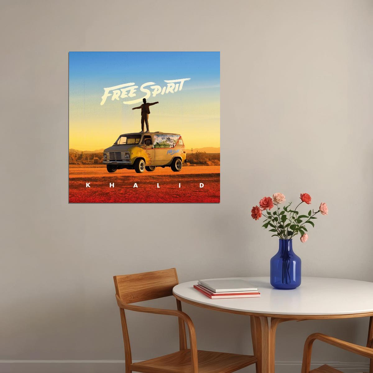 Khalid Free Spirit Album Cover Art Music Poster Rnb Wall Print - xonomax