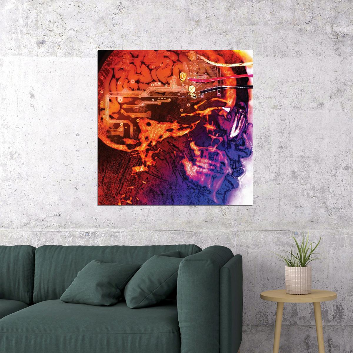 Kid Cudi Man On The Moon: The End Of Day Album Cover Art Music Poster Rap Wall Print