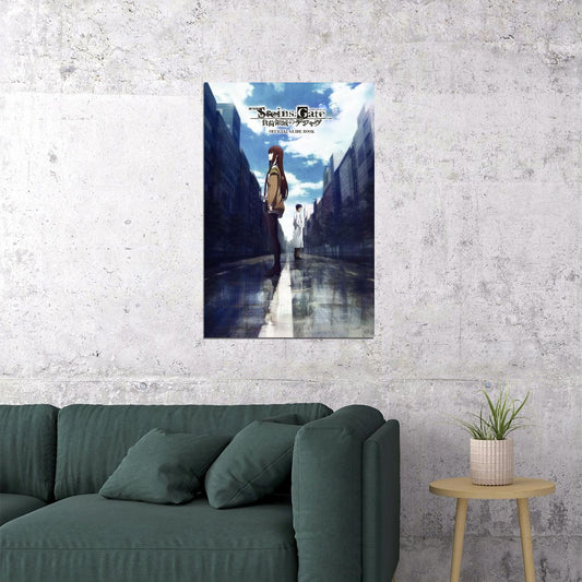 Steins;gate Rintarou Okabe And Makise Kurisu Anime Poster Sci-fi Series Print - xonomax