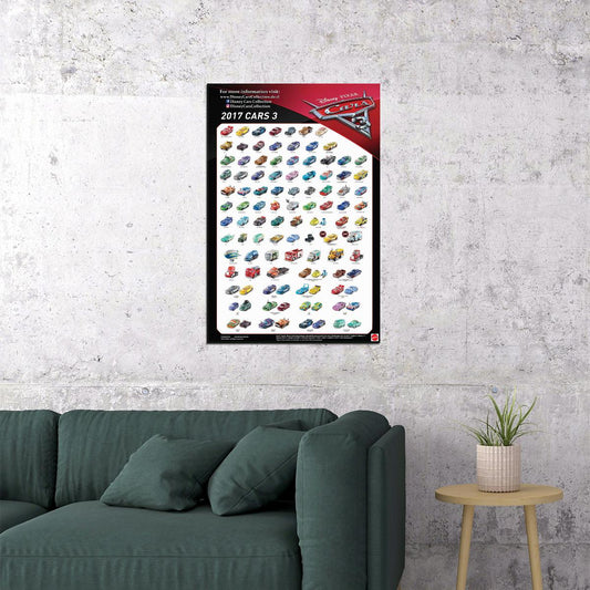 Cars Lightning Mcqueen Cartoon Movie Poster Wall Art Print Home Wall Decor - xonomax