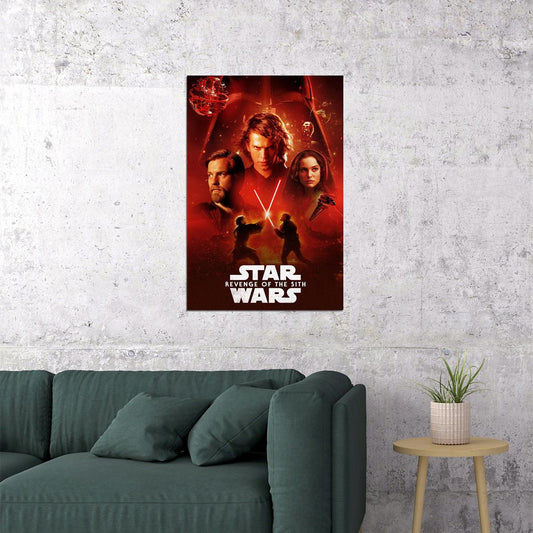 Star Wars Iii Revenge Of The Sith 2005 Movie Poster Wall Art Print Home Wall Decor - xonomax