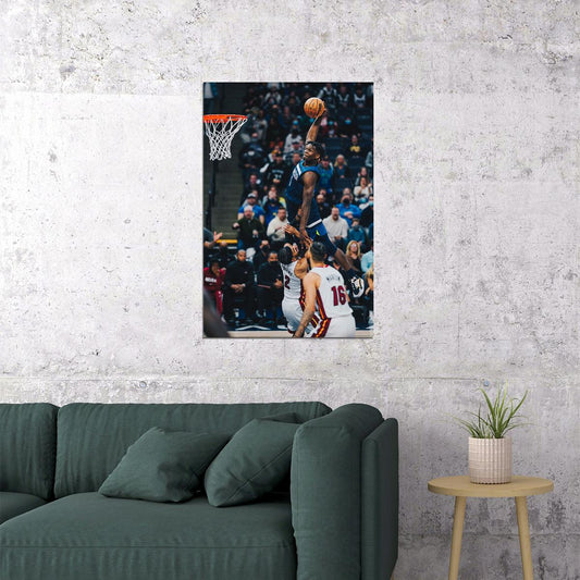 Athlete Anthony Edwards Minnesota Timberwolves Team Poster Wall Art Print Home Wall Decor - xonomax