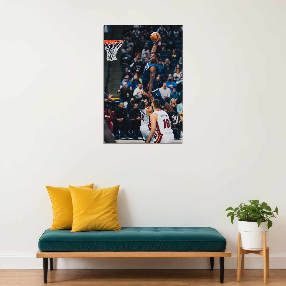 Athlete Anthony Edwards Minnesota Timberwolves Team Poster Wall Art Print Home Wall Decor - xonomax