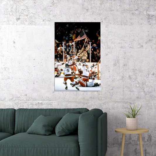 1980 Hockey Miracle On Ice Poster Wall Art Print Home Wall Decor - xonomax